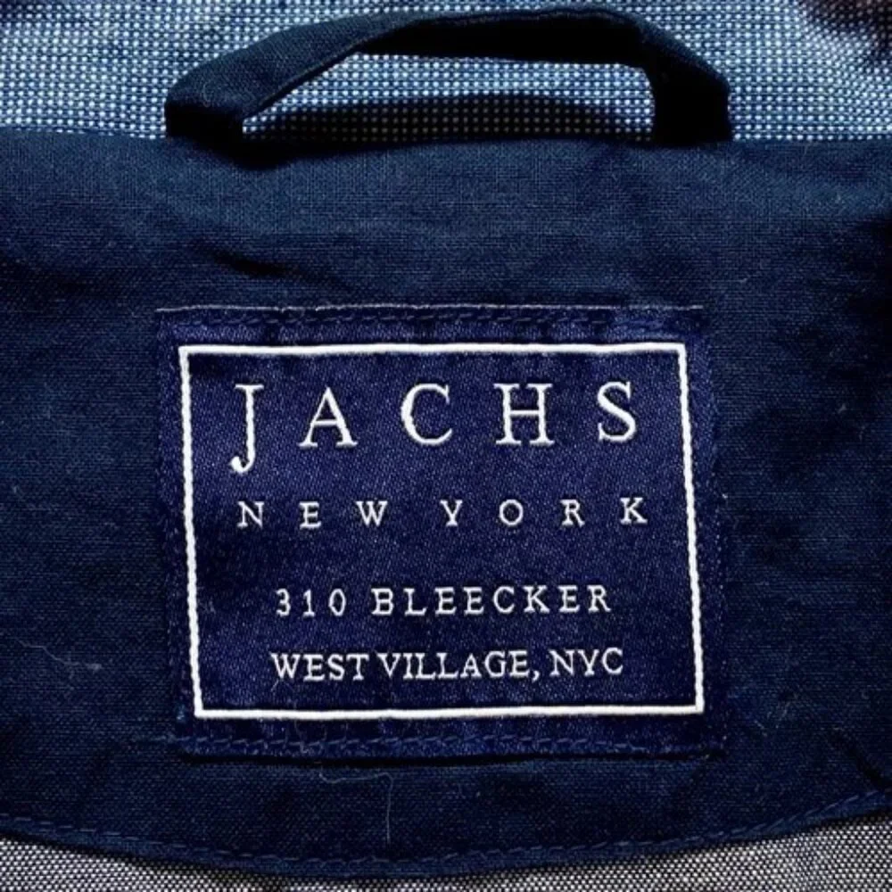 Jach's NY Sport Coat Men's Med Blue Denim 2 Button Faux Pockets Blazer MSRP $295